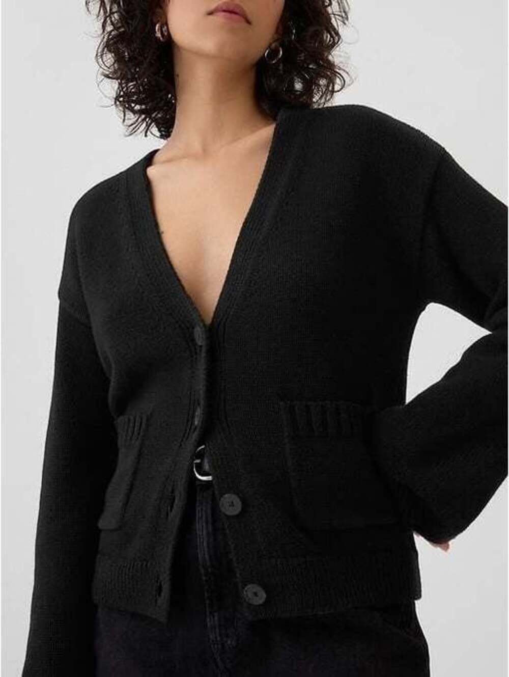 100% cotton Gap Pocket Cardigan Button-Up Sweater